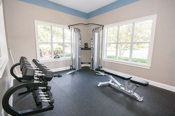 Free Weights In Gym at Villas at Hampton, Hampton, GA, 30228